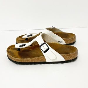 Birkenstock Gizeh White Patent Birkenstock Sandal